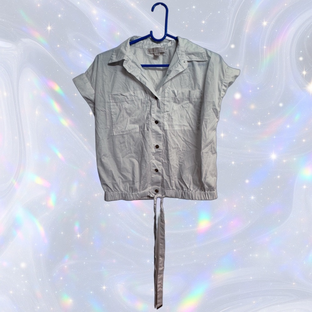 Michael Kors White Collared Shirt